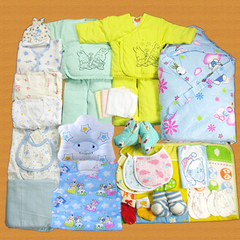 秋冬季待产包催生包全棉新生儿套装43件抱被可换睡袋婴儿礼盒