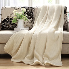 万帛 双层加厚羊毛毯 孕妇毛毯 精致毛线毯梳棉绒毯空调羊羔绒毯
