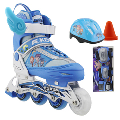 科牌儿童溜冰鞋可调闪光直排轮滑鞋套装旱冰鞋滑冰鞋男女