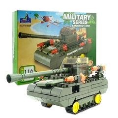 儿童组装积木军事坦克车益智早教拼装拼插组装玩具男女孩积木玩具