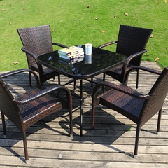 羚之木户外桌椅藤椅子茶几三五件套庭院室外花园阳台休闲桌椅