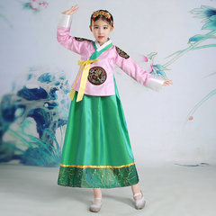 儿童韩服传统朝鲜族舞台演出服少数民族韩国服装女童表演舞蹈韩服