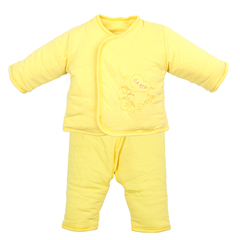 婴儿黄棉袄套装新生儿宝宝棉衣棉裤加厚保暖秋冬中性蓝粉色