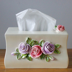 高档欧式餐厅纸巾盒客厅家用抽纸盒创意方形卷纸筒餐巾纸特价批发