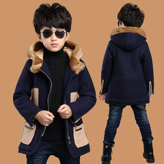 2016新款韩版儿童装男童呢大衣秋冬装毛呢子大衣加厚外套中长款潮