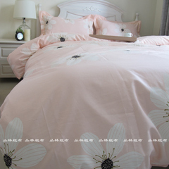 包邮春高档全棉四件套床上用品床单被套60支纯棉特价双人1.5米床