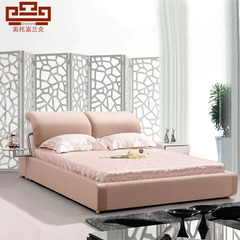 正品软体床布艺品牌床1.8/1.5米双人床 现代简约卧室家具B008
