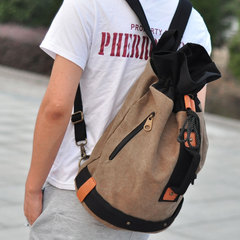 韩版新款潮流设计男女包包单肩双肩背包水桶包旅行包帆布学生书包