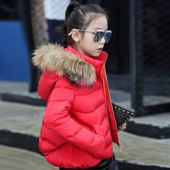 女童加厚正品棉衣短款2016新款黑色韩版公主外套十岁儿童红色棉袄