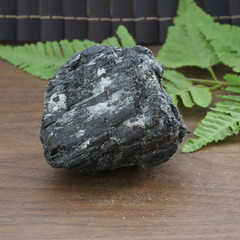 695.4克 天然黑碧玺矿物晶体 教学标本 天然黑色电气石 一物一图