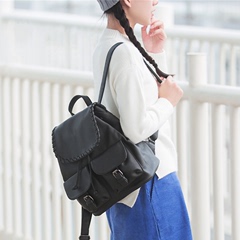 复古文艺韩版学院风英伦校园背包双肩包旅行潮黑色女包包学生书包