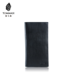 意大利Tommasi 男士钱包 真皮  竖款方形钱夹  自然纹路设计