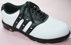白黑条进口超纤料高尔夫球鞋，高尔夫鞋防水防滑舒适