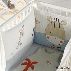 外贸出口婴儿床床围天鹅绒纯棉床围宝宝儿童床床围婴儿床上用品