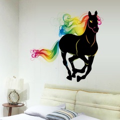 彩色马个性客厅卧室走廊创意墙壁贴画 时尚酒吧餐厅布置装饰贴画