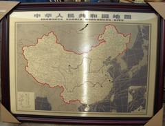 中国地图 铜版画 铜制金属工艺品 文化礼品 装饰工艺品 铜板地图