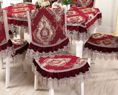 欧式餐桌布椅垫椅套套装 高档椅子套茶几桌布餐椅套加大特价包邮