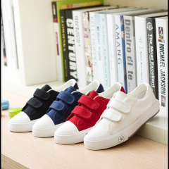 2016新款儿童帆布鞋男童女童韩版运动鞋白色板鞋大小童球鞋超回力