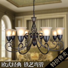 正品欧式铁艺吊灯客厅餐厅卧室美式经典古典灯具特低价促销包邮