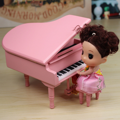 金属脚踏木质钢琴音乐盒八音盒圣诞节生日礼物送女生创意实用浪漫