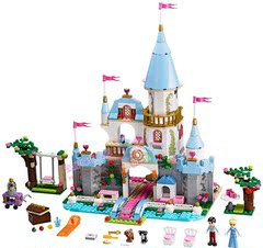 迪士尼公主系列灰姑娘城堡女孩积木拼装女童玩具兼容乐高式41055