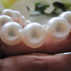 白色12-13mm超大正圆无暇准珠宝级淡水珍珠项链假一赔十特价288