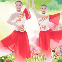 中老年舞台装秧歌服2016新款古典舞蹈服装民族扇子舞成人演出服装