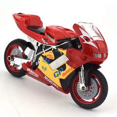 合金摩托车滑行音效合金车模摩托赛车越野摩托车儿童玩具车收藏品