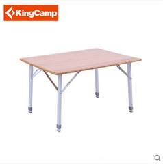 KingCamp/康尔户外竹面野餐桌铝合金折叠餐桌烧烤桌宣传桌KC3928