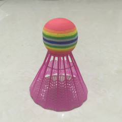 儿童专用塑料羽毛球大头球玩具球泡沫头娱乐塑料球羽毛球拍球单只