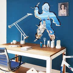 爱琴海立体感墙贴画客厅卧室个性装饰壁画可移除贴纸卡通动漫贴画