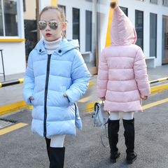 2016新款女童棉衣中长款冬季韩版保暖中大童加厚棉服棉袄冬装外套