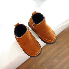 宝宝鞋婴儿鞋1-3岁2男童女童鞋真皮小童保暖加绒二棉鞋儿童鞋冬季