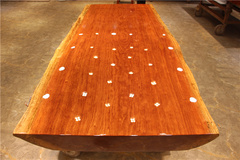 非洲实木巴花大板自然变工作台办公桌尺寸201-89.83-10.5