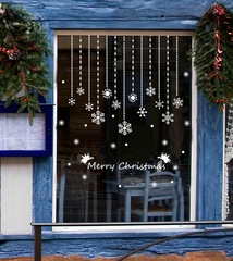 圣诞节日装饰墙贴圣诞雪花挂饰商场店铺门窗贴橱窗窗户玻璃贴纸