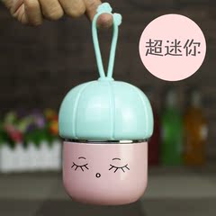 创意表情南瓜保温杯迷你可爱萌韩国新款mini便携儿童女学生水杯子