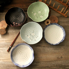 盘子陶瓷套装 景德镇日式韩式创意餐具 日式7.5英寸深盘饭盘汤盘