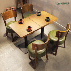 咖啡店餐桌椅组合 甜品店 饮品店沙发桌椅 主题餐厅圆椅 茶餐厅