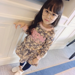 新款童装女童套装韩版休闲两件套儿童长袖裤裙女宝宝套
