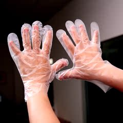 一次性手套餐饮透明一次性手套薄膜食品加厚餐饮美容PVC手套