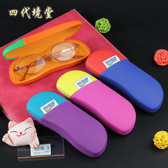 原创定制时尚近视眼镜盒子韩国男女小清新拼接手工镜盒潮配件包邮