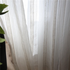 清新竖条田园地中海窗帘窗纱帘定制定做上门测量安装卧室客厅阳台