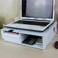 笔记本增高架 多功能桌面收纳盒架电脑显示器增高支架托架 带抽屉