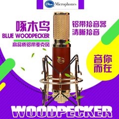 Blue Woodpecker啄木鸟全手工木质 录音铝带话筒电容麦