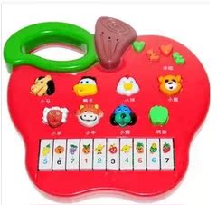 电子琴 卡通苹果琴 音乐琴 益智儿童玩具 多种动物叫声0.3 X