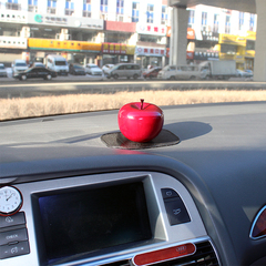汽车实木红苹果摆件汽车实木圣诞木头红苹果平安果汽车苹果保平安