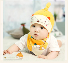 正品婴儿帽子春秋季纯棉新生儿套头帽0-3-6-12个月宝宝帽子男女童