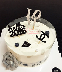 简爱派对 盛夏新 晶莹LOVE蛋糕插牌 创意甜品台布置装饰 10枚装