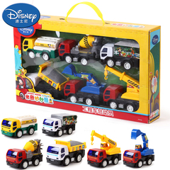 迪士尼儿童玩具工程车模型惯性汽车吊车油罐车挖掘机卡车搅拌车