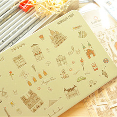 韩国贴纸 透明 铁盒搭配装饰卡通日记相册 贴纸 装饰手账贴 PVC